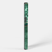 Etui iPhone 13 Pro Géode de marbre doré paillettes vertes Agate (Côté droit)