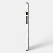 Etui iPhone 13 Pro Géode de marbre Faux Monogramme et nom (Côté gauche)