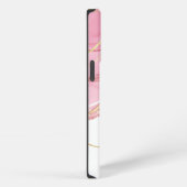 Etui iPhone 13 Pro Géode de marbre Faux Monogramme et nom (Côté droit)