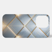 Etui iPhone 13 Pro Géométrie dorée Marbre Luxe Motif (Verso Horizontal)