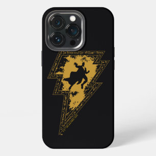 Etui iPhone 13 Pro Graphique de l'éclair en détresse de Black Adam