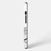 Etui iPhone 13 Pro Graphique noir de nénuphars (Côté gauche)