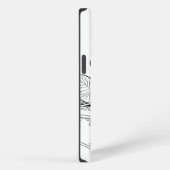 Etui iPhone 13 Pro Graphique noir de nénuphars (Côté droit)