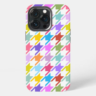 Etui iPhone 13 Pro Houndstooth Multicolor+White Big Motif