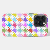 Etui iPhone 13 Pro Houndstooth Multicolor+White Big Motif (Verso Horizontal)