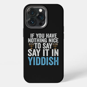 Etui iPhone 13 Pro Humour juif yiddish drôle amateur de langue de vac