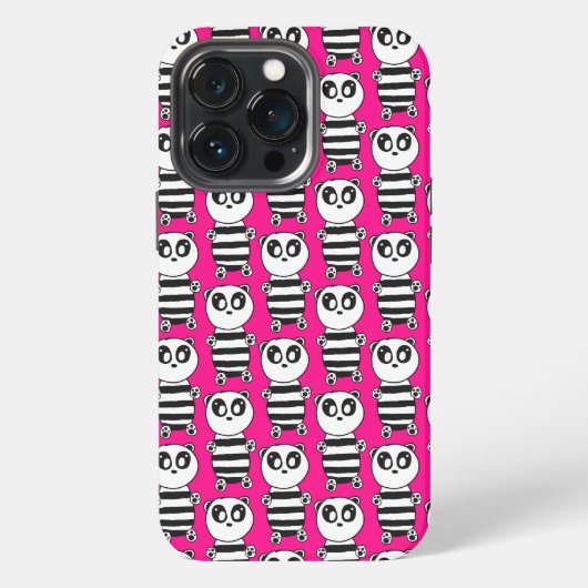 Etui iPhone 13 Pro Illustration de Panda Mignon (Dos)
