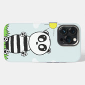 Etui iPhone 13 Pro Illustration de Panda Mignon (Verso Horizontal)