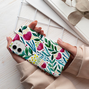 Etui iPhone 13 Pro Illustration florale botanique 