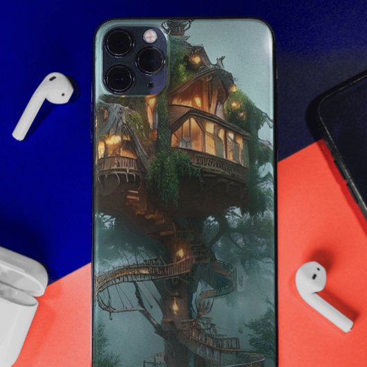 Etui iPhone 13 Pro Imaginaire Tree House Artwork numérique