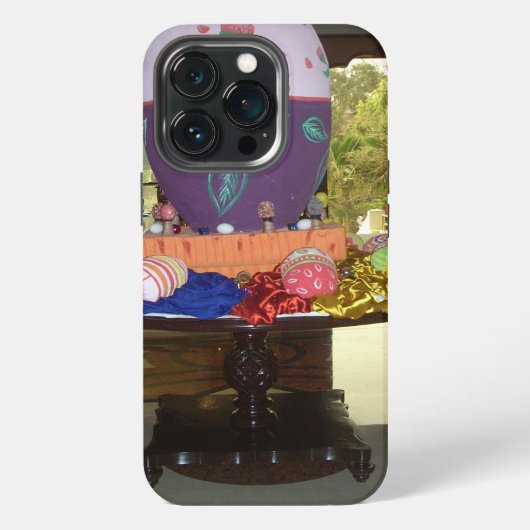 Etui iPhone 13 Pro Impression d'art d'œuf de Pâques décoré (Dos)