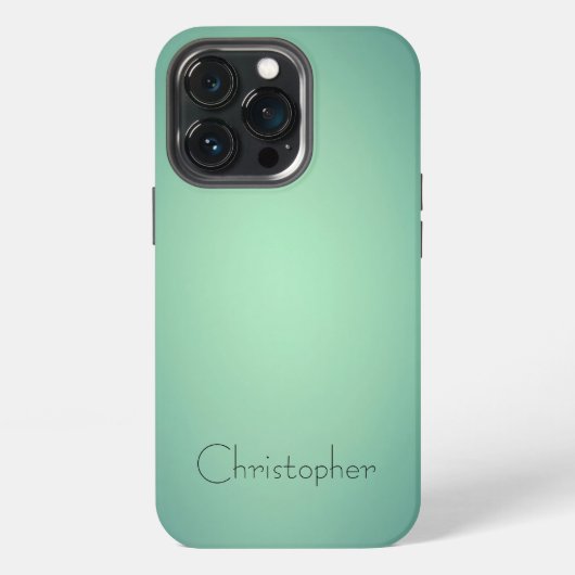 Etui iPhone 13 Pro Impression en acier inoxydable vert clair Titane (Dos)