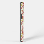 Etui iPhone 13 Pro Jacobean Floral Pattern Rouge Rose Gold Crème (Côté droit)