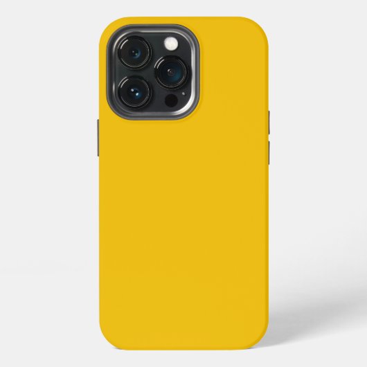 Etui iPhone 13 Pro Jaune doré solide et ensoleillé (Dos)