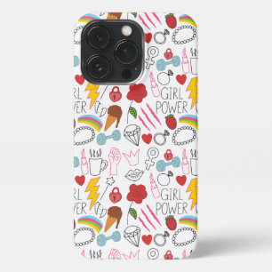 Etui iPhone 13 Pro Jolie fille Whimsical Power Doodle Retro