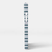 Etui iPhone 13 Pro Jolies rayures bleu gris (Côté gauche)