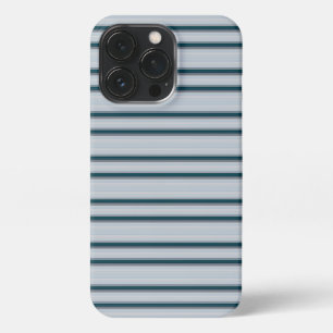 Etui iPhone 13 Pro Jolies rayures bleu gris