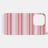 Etui iPhone 13 Pro Jolies rayures grises rouges (Verso Horizontal)
