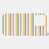 Etui iPhone 13 Pro Jolies rayures vert jaune (Verso Horizontal)