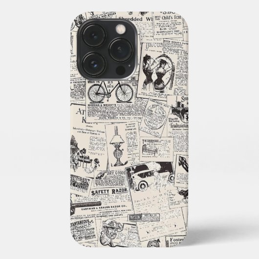 Etui iPhone 13 Pro Journal ancien  (Verso)