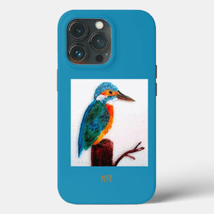 Etui iPhone 13 Pro Kingfisher Bird Art Personnalisé