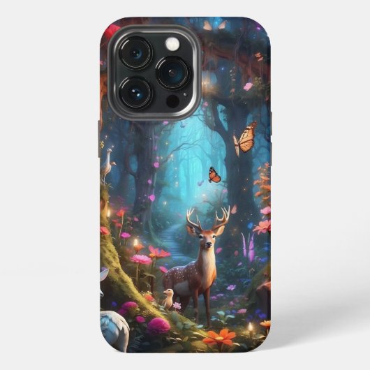 Etui iPhone 13 Pro La Forêt Enchantée, une oasis mystique (Dos)