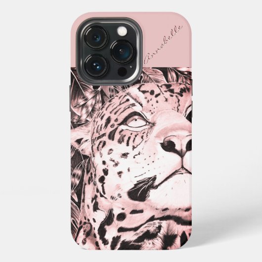 Etui iPhone 13 Pro Le Jaguar (rose) (Dos)