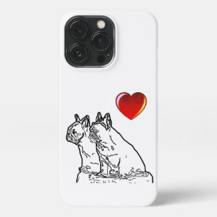 Etui iPhone 13 Pro Les Bulldogs français.