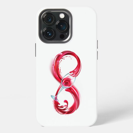 Etui iPhone 13 Pro L'infini avec du vin rouge (Dos)