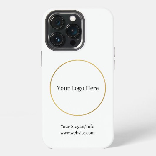 Etui iPhone 13 Pro Logo d'entreprise | Modèle d'entreprise moderne (Dos)