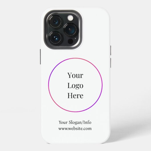 Etui iPhone 13 Pro Logo d'entreprise | Modèle d'entreprise moderne (Dos)
