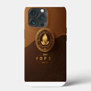 Etui iPhone 13 Pro Logo élégant de graines de café - Design avec acce
