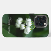 Etui iPhone 13 Pro Mai lis blancs (Verso Horizontal)