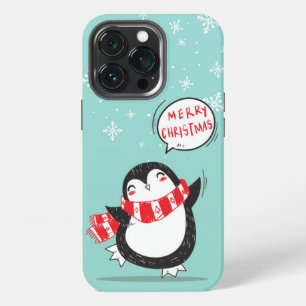 Etui iPhone 13 Pro Manchot de dessin animé heureux