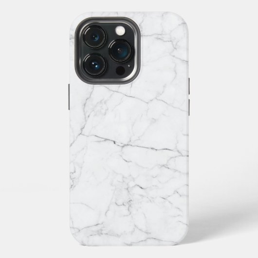 Etui iPhone 13 Pro Marbre Blanc Élégant (Dos)