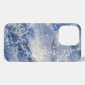 Etui iPhone 13 Pro Marbre bleu marine (Verso Horizontal)