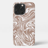Etui iPhone 13 Pro Marbre Brown foncé (Verso)