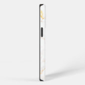 Etui iPhone 13 Pro Marbre doré à motif texturé (Côté droit)