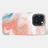 Etui iPhone 13 Pro Marbré rose or (Verso Horizontal)