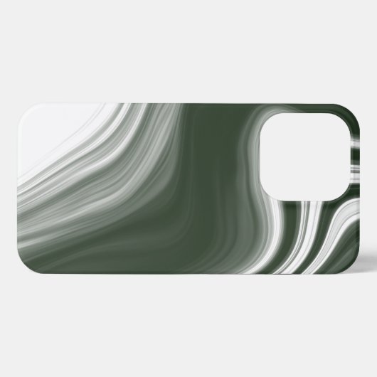 Etui iPhone 13 Pro Marbre vert cendré Abstrait (Verso Horizontal)