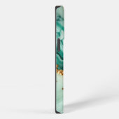 Etui iPhone 13 Pro Marbre vert et or élégant (Côté droit)