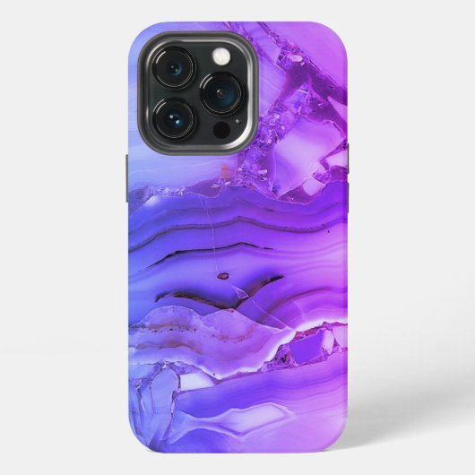 Etui iPhone 13 Pro Marbre violet exotique (Dos)