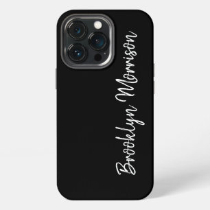 Etui iPhone 13 Pro Marque de monogramme de nom de script manuscrit te