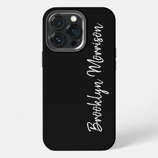 Etui iPhone 13 Pro Marque de monogramme de nom de script manuscrit te (Dos)