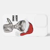 Etui iPhone 13 Pro Mauvais Alien, Lourds Noël ! (Verso Horizontal)