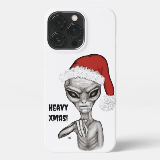 Etui iPhone 13 Pro Mauvais Alien, Lourds Noël ! (Verso)