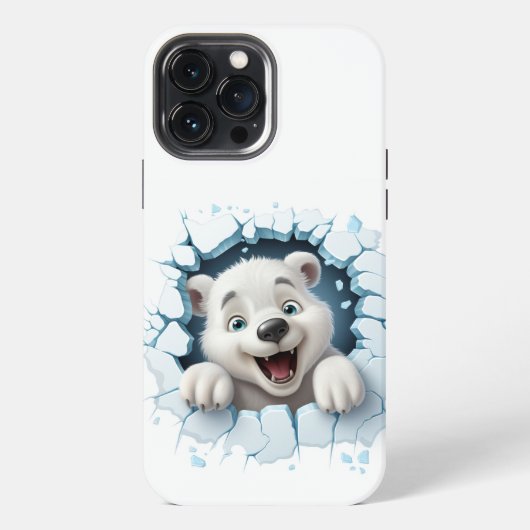 Etui iPhone 13 Pro Max 3d Bear Break Ice (Verso)