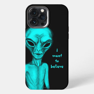 Etui iPhone 13 Pro Max Alien, je veux croire