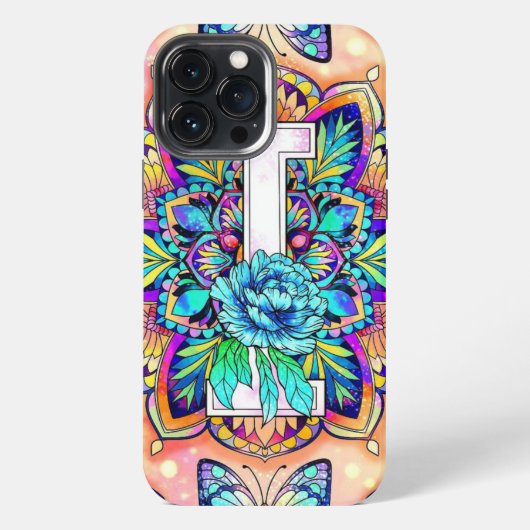 Etui iPhone 13 Pro Max Alphabet I mandala (Verso)