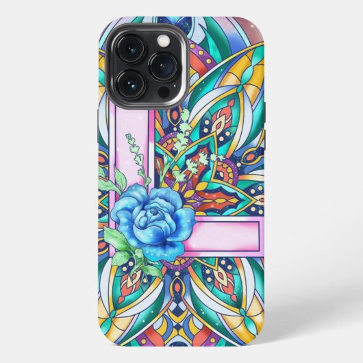 Etui iPhone 13 Pro Max Alphabet L mandala (Verso)